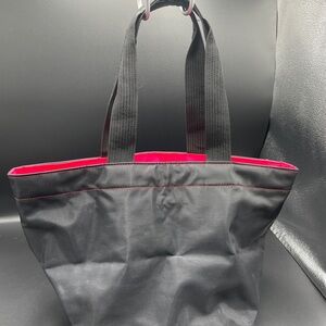 Herve Chapelier Black with Hot Pink Tote Bag